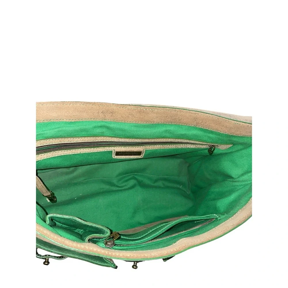 Lambertson Truex Suede Large Messenger/ Laptop Bag Heavy Clean‎